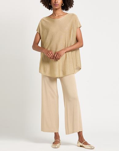 Woman Sweater Gold Size 1 Acetate, Metallic fiber, Polyamide