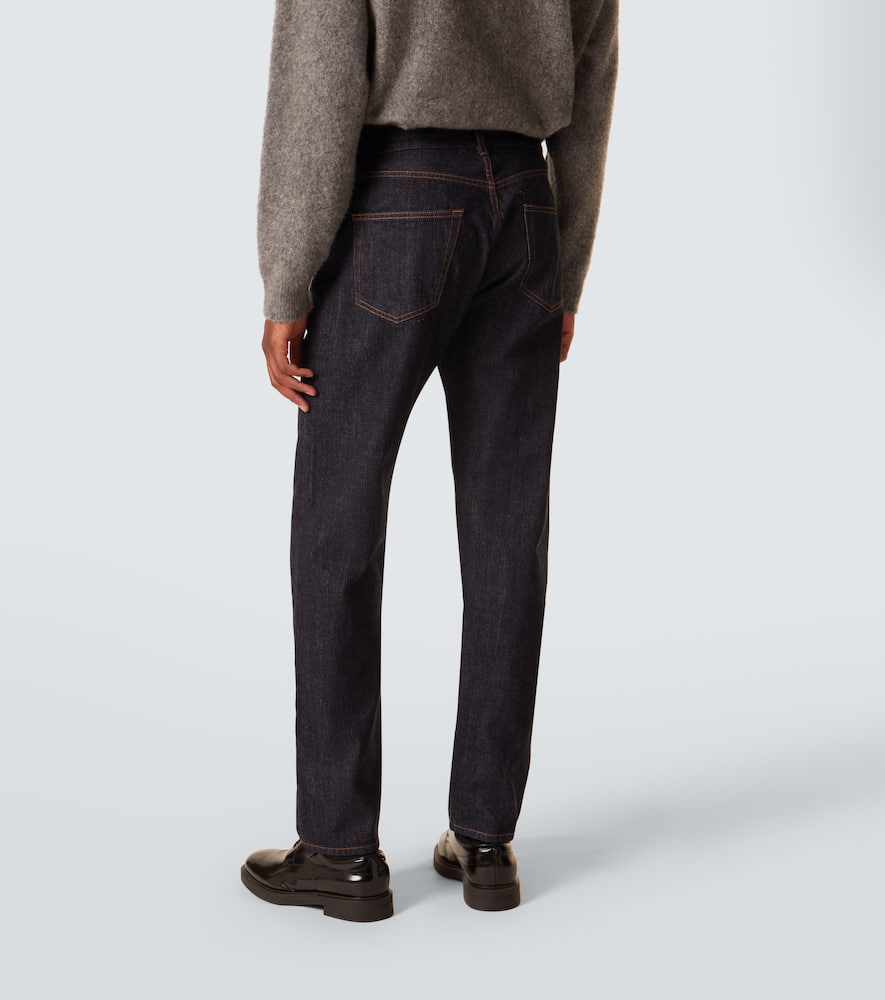 Mid-rise straight jeans