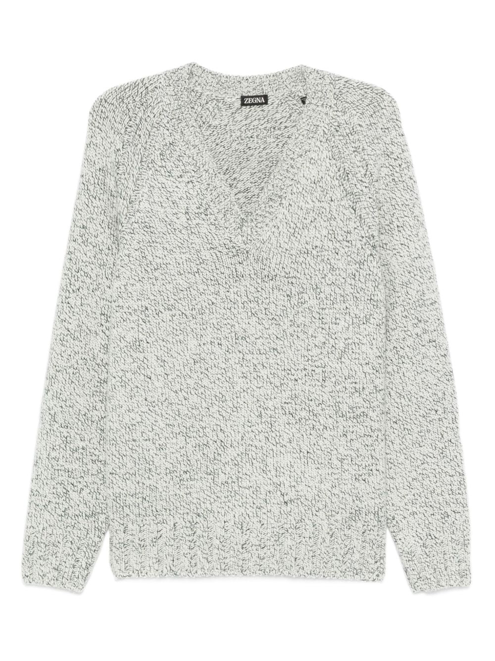V-Neck Cashmere Blend Sweater Size 48