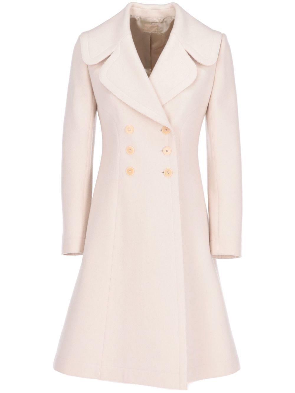 2000s double-breasted coat - White
