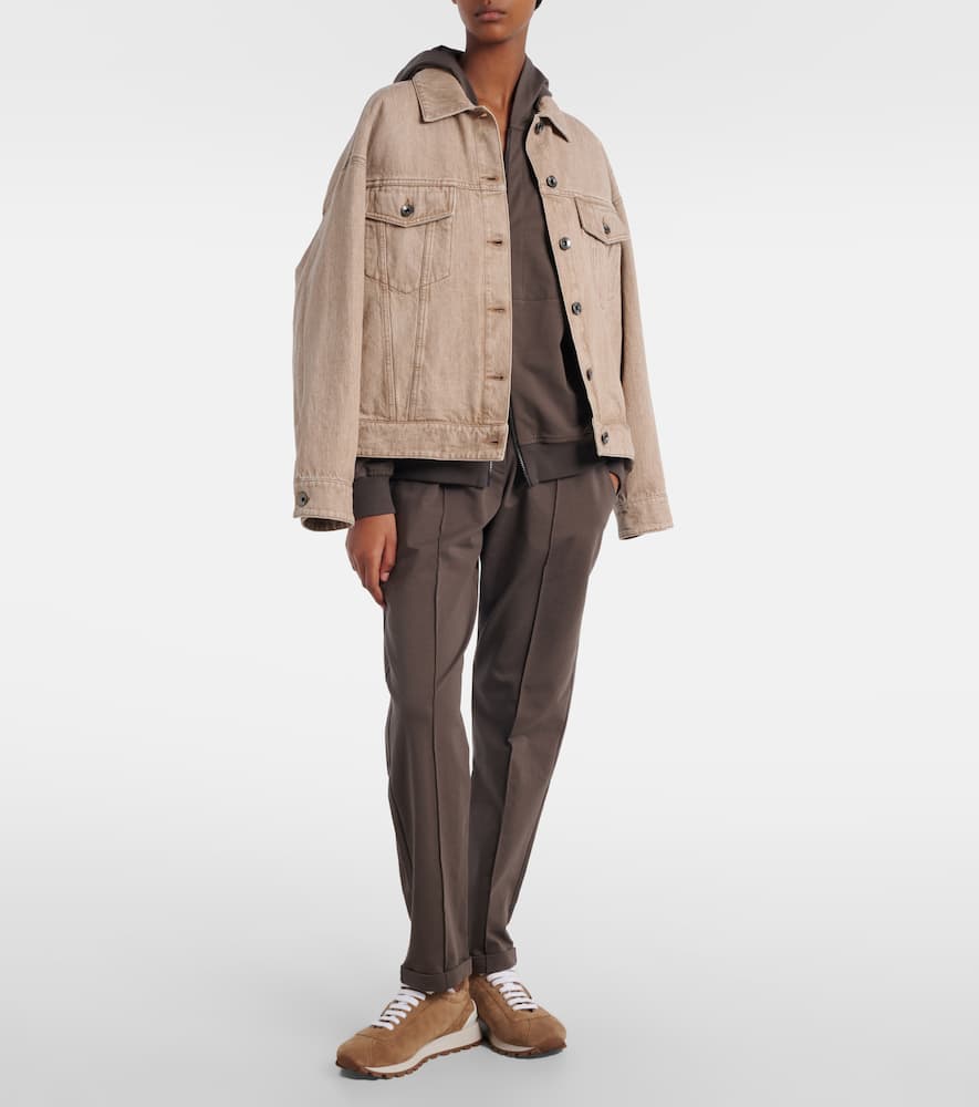 Monili cotton zip-up hoodie