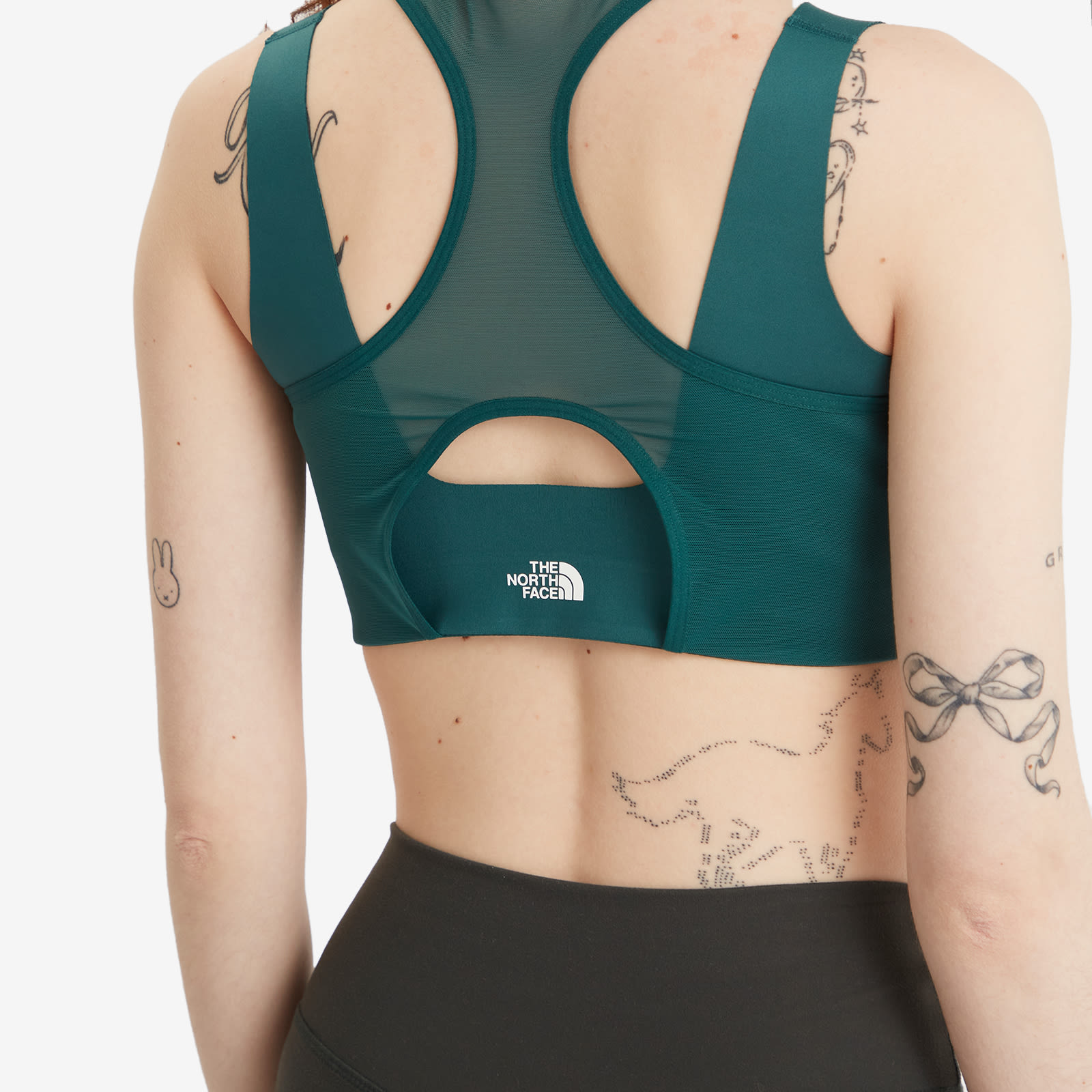 The North Face Women's Refina Double Layered Bra Top in Deep Nori