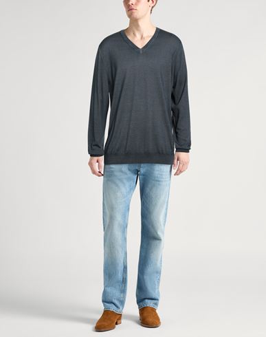 Man Sweater Midnight blue Size 48 Wool, Silk
