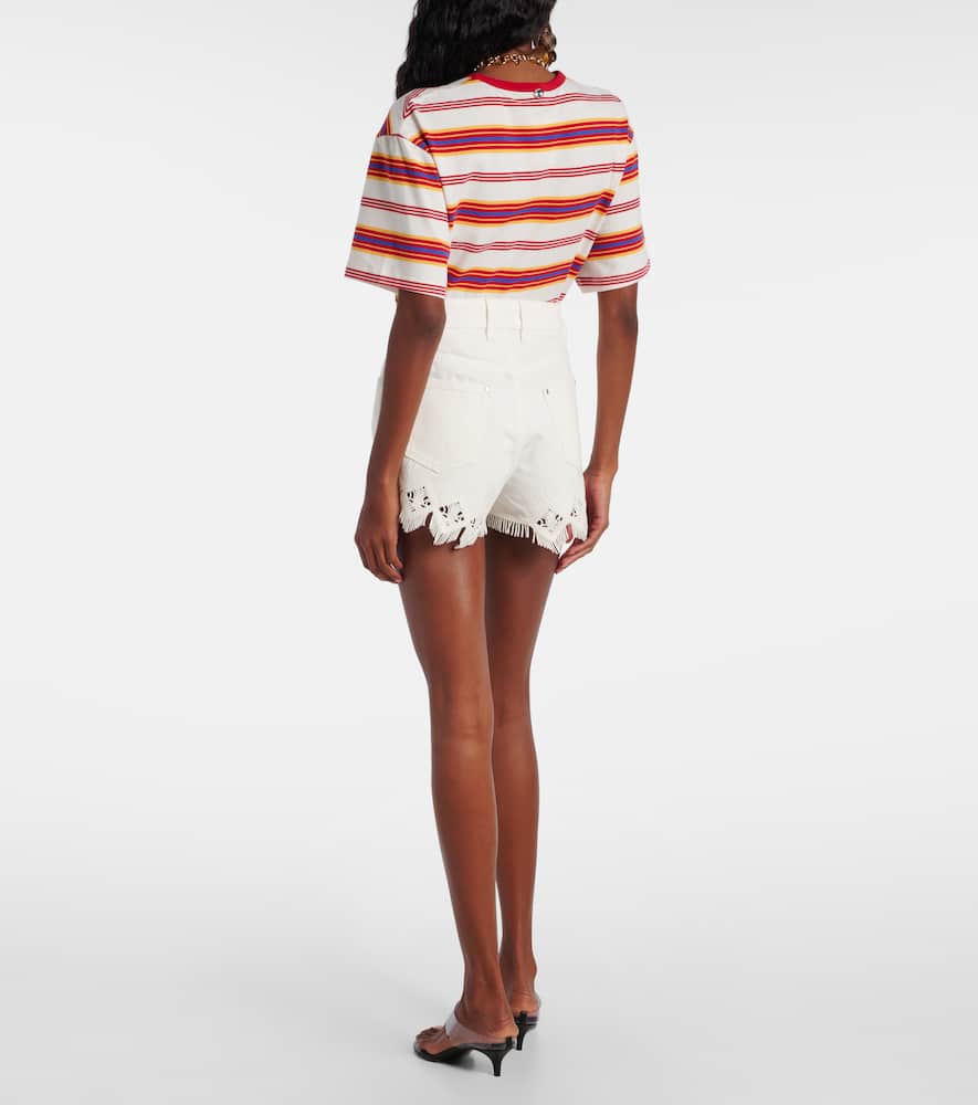 Macramé cotton shorts