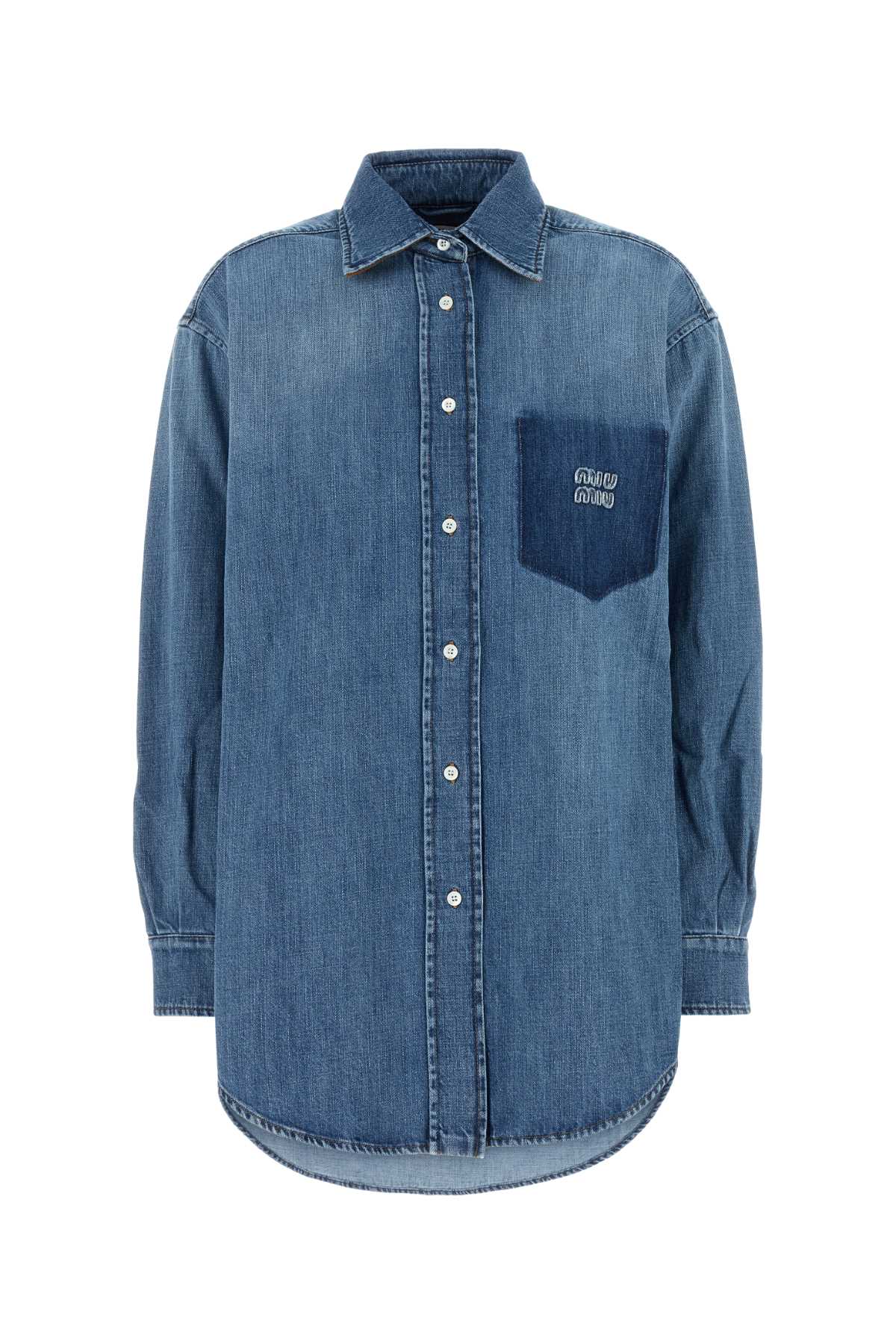 Denim Oversize Shirt — Blue