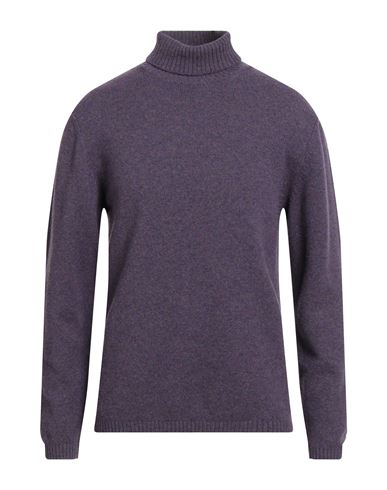 Man Turtleneck Purple Size L Merino Wool