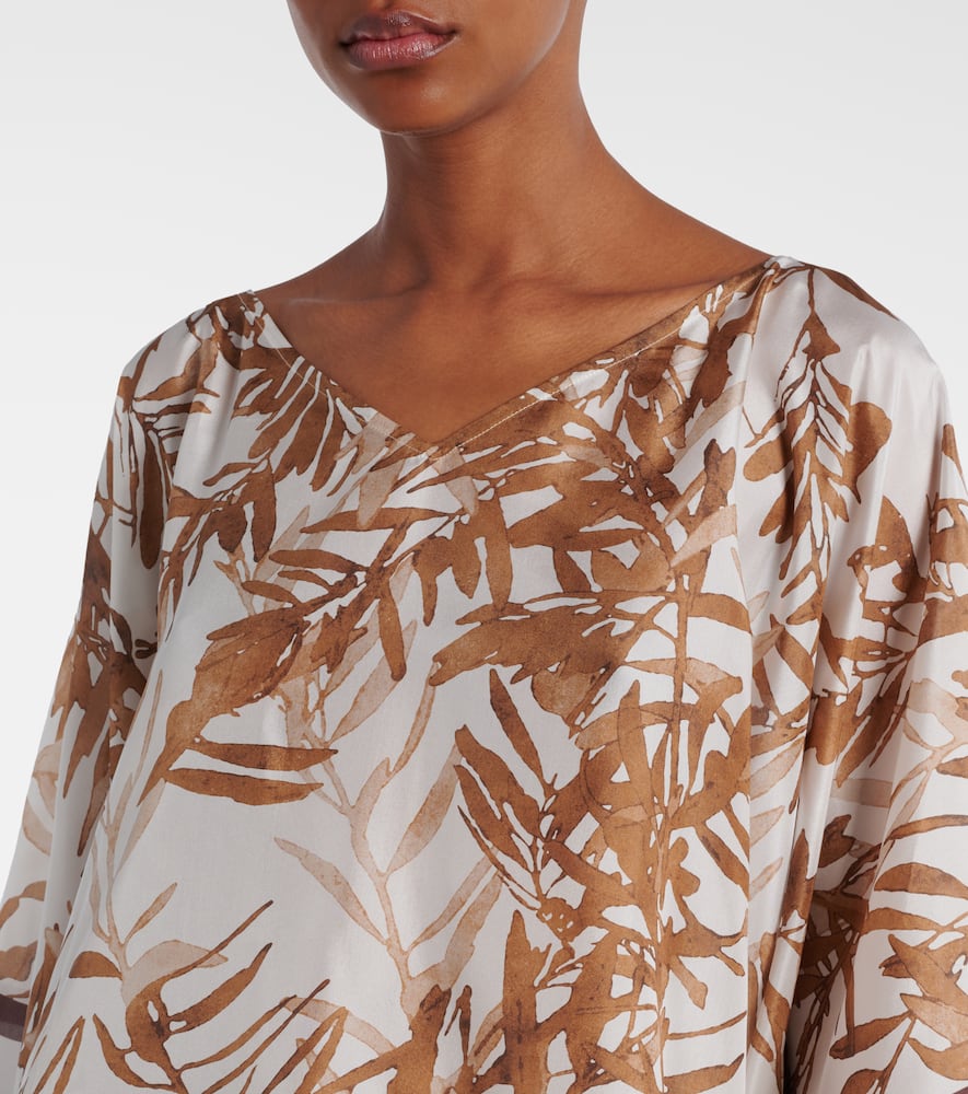 Brunello Cucinelli Printed silk top