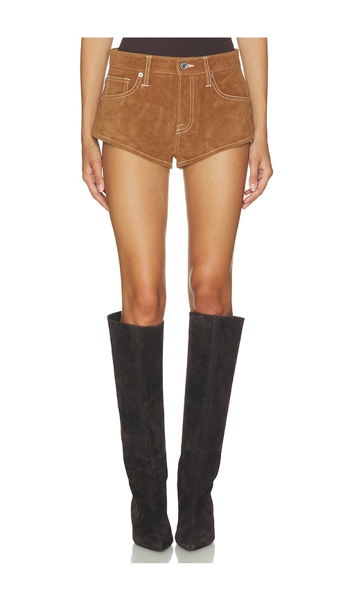 Good American The Better Than Suede Micro Short in Brown. 0. Also , 2