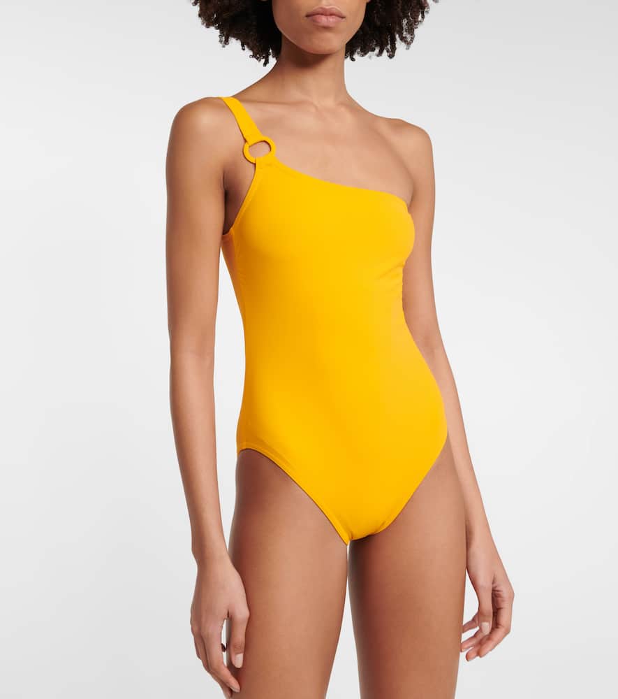 Karla Colletto Ruched one-shoulder swimsuit
