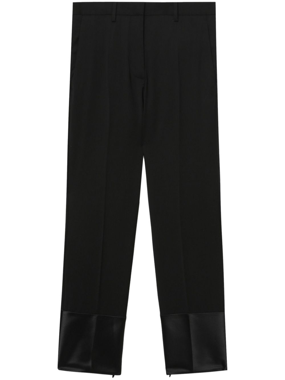 Slim-fit wool trousers - Black