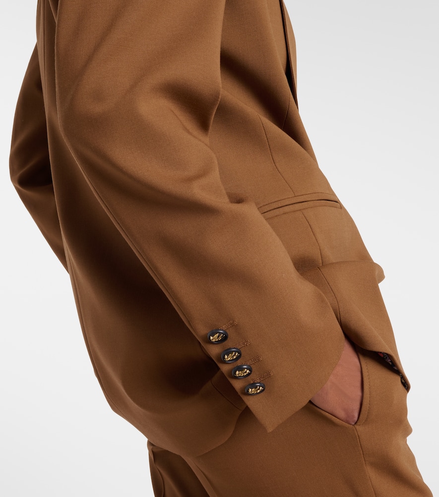 Double-breasted wool blazer