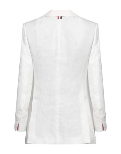 Woman Blazer White Size 8 Linen