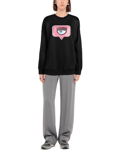 Woman Sweatshirt Black Size XS Polyester, Cotton