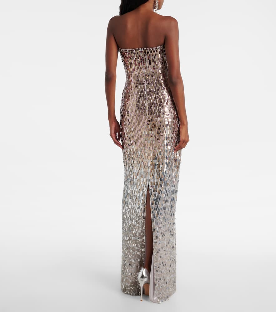 Lucille sequined strapless gown