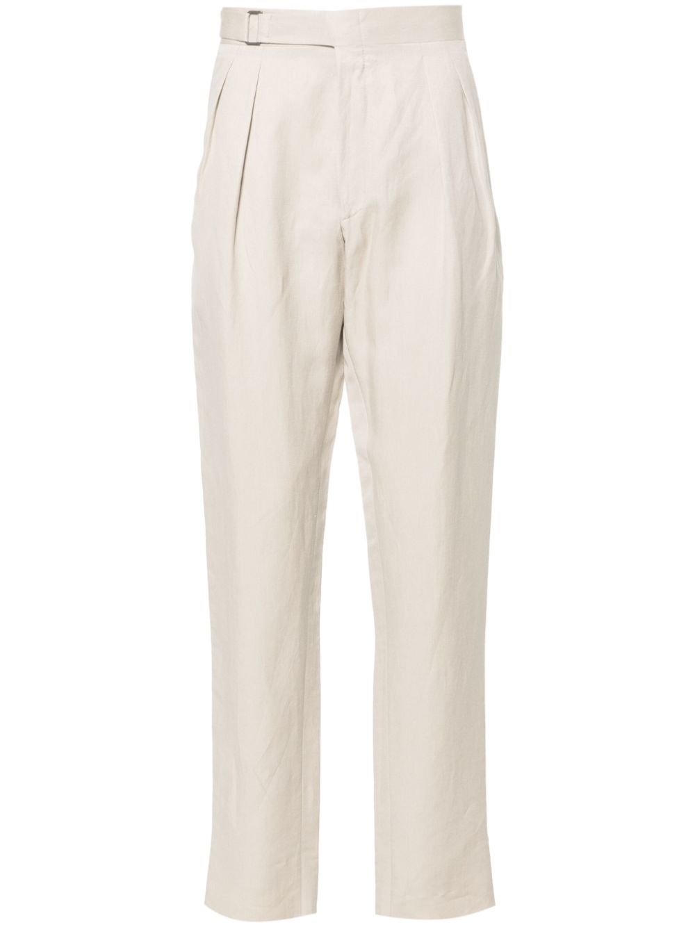 Adjuster mid-rise tapered trousers - Brown