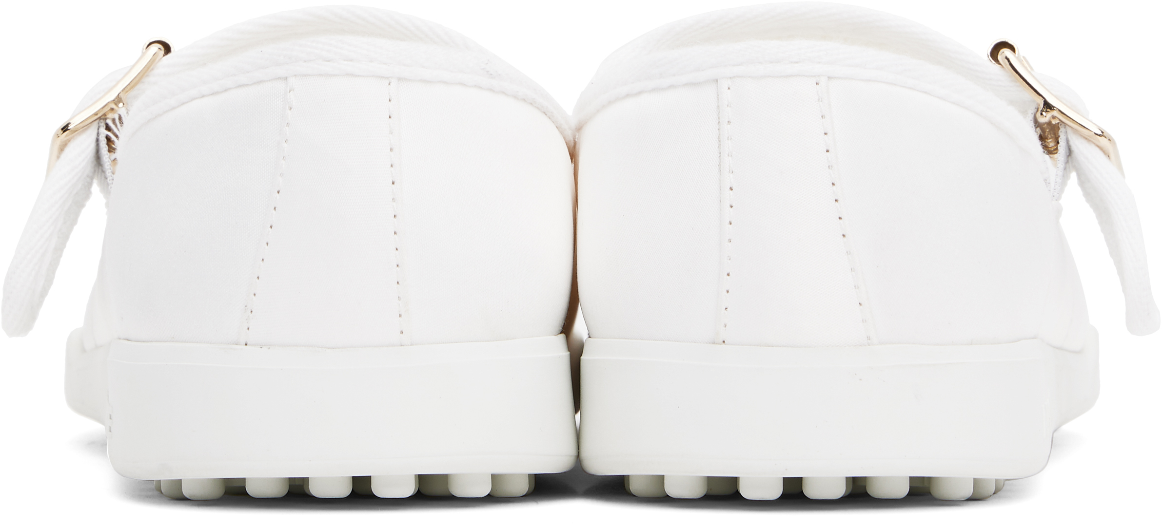 A. P.C. White Moe Mary Jane Ballerina Flats