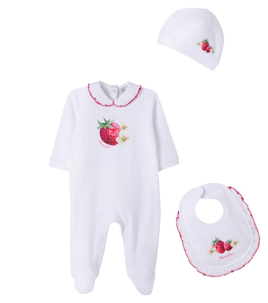 X Disney baby cotton playsuit, hat, and bib set