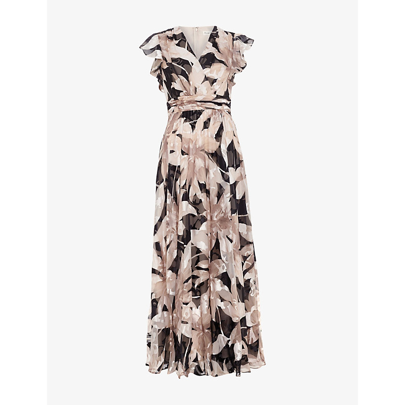 Womens Liana Printed-Burnout Woven Maxi Dress