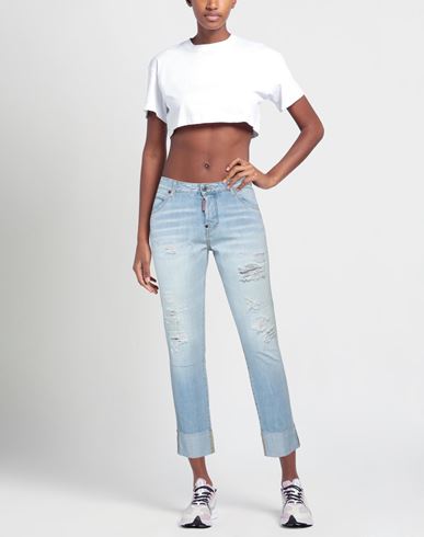 Woman Denim cropped Blue
