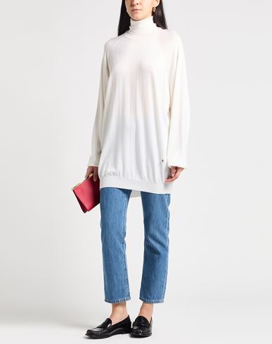 Couture Woman Turtleneck Cream Size 8 Virgin Wool