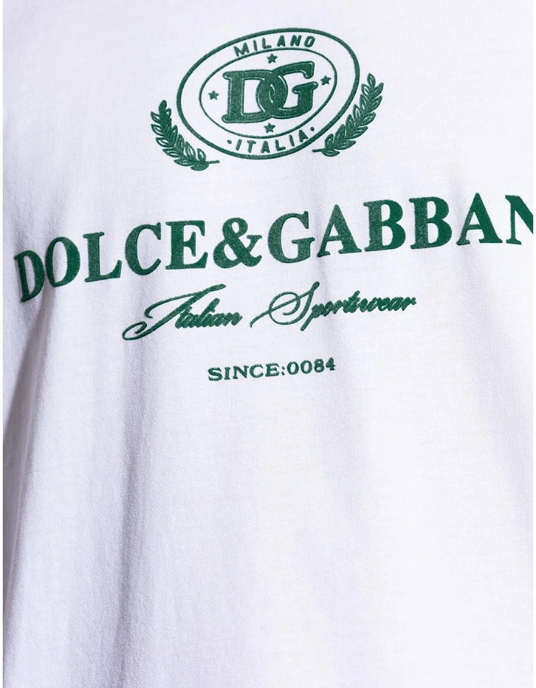 Men's Dolce & Gabbana Logo Flock T-Shirt White