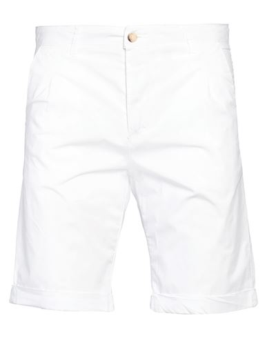 Man Shorts & Bermuda Shorts White Size 28 Cotton, Elastane