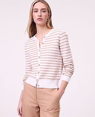 Ann Taylor Striped Ann Cardigan