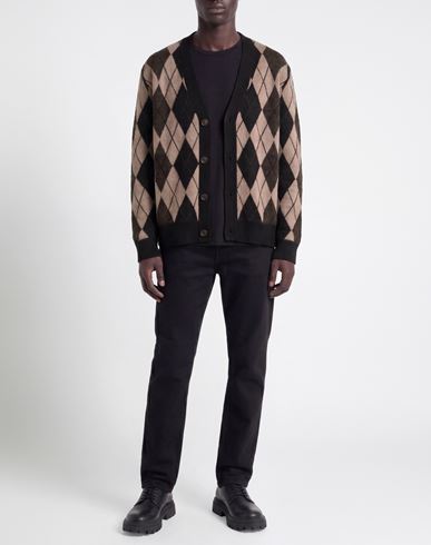 Man Cardigan Black Size M Polyester, Acrylic, Cotton, Wool, Elastane