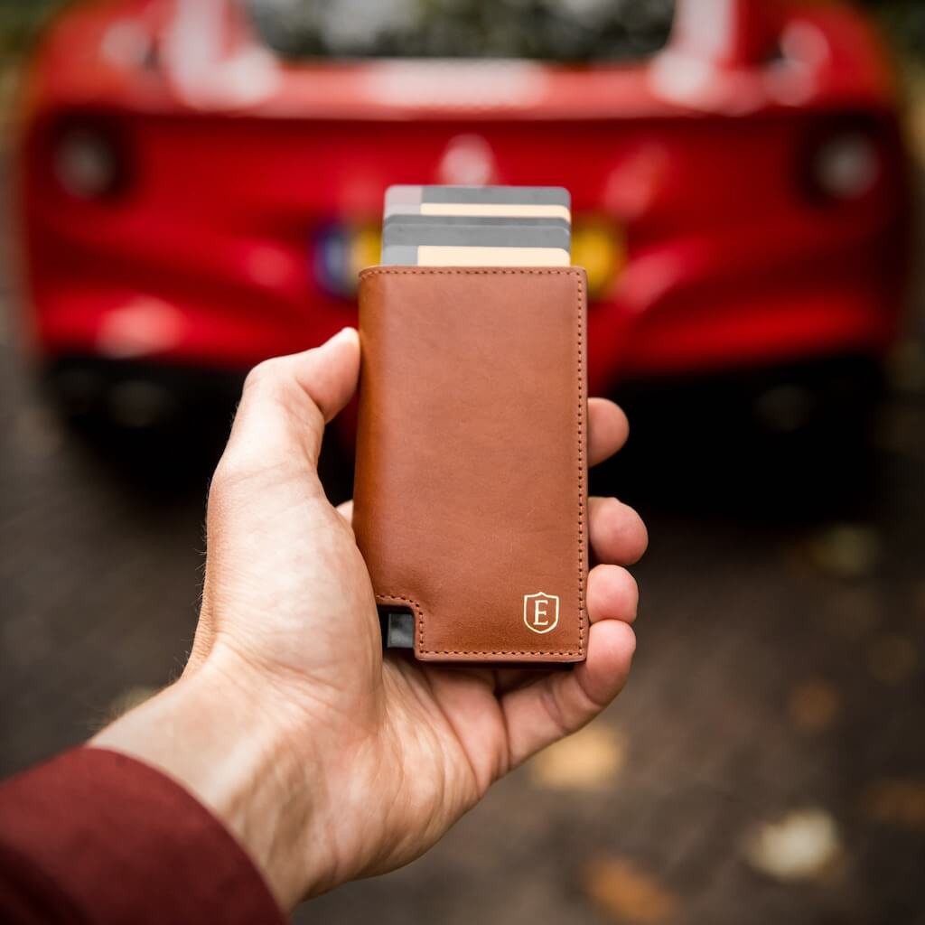 Men's Wallet - Smiley x Ekster Premium Slim Men's Wallet Trackable Wallet Leather Smart Wallet RFID Blocking