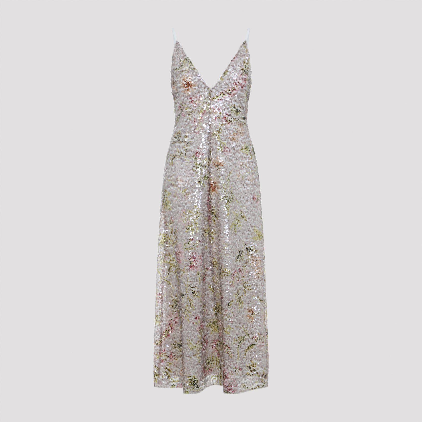 Evening Dress with Floral Sequins