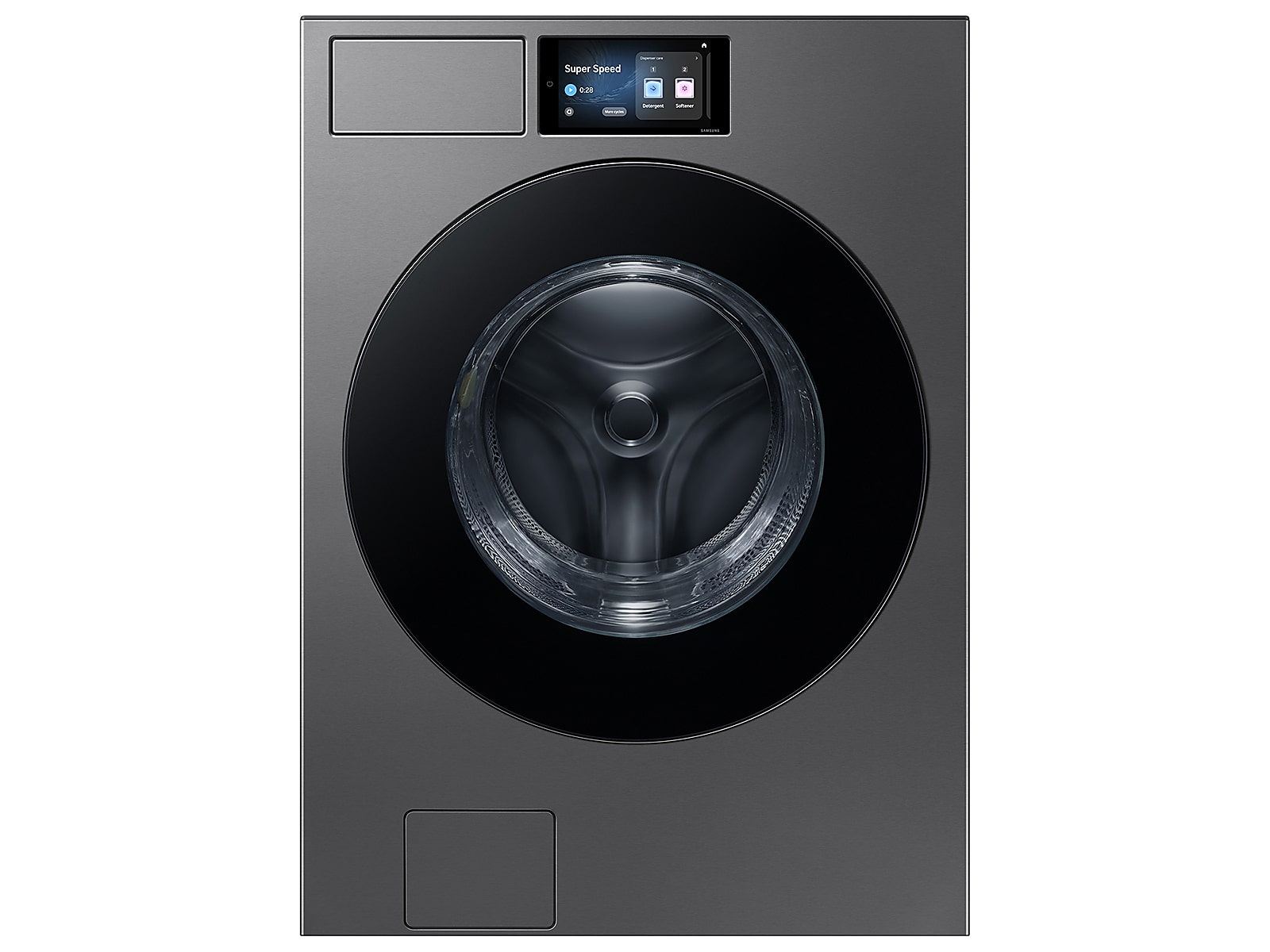 5.3 cu. ft. Bespoke AI Ultra Capacity Front Load Washer with AI Home and AI OptiWash+ in Dark Steel(WF90F53ADSA5)