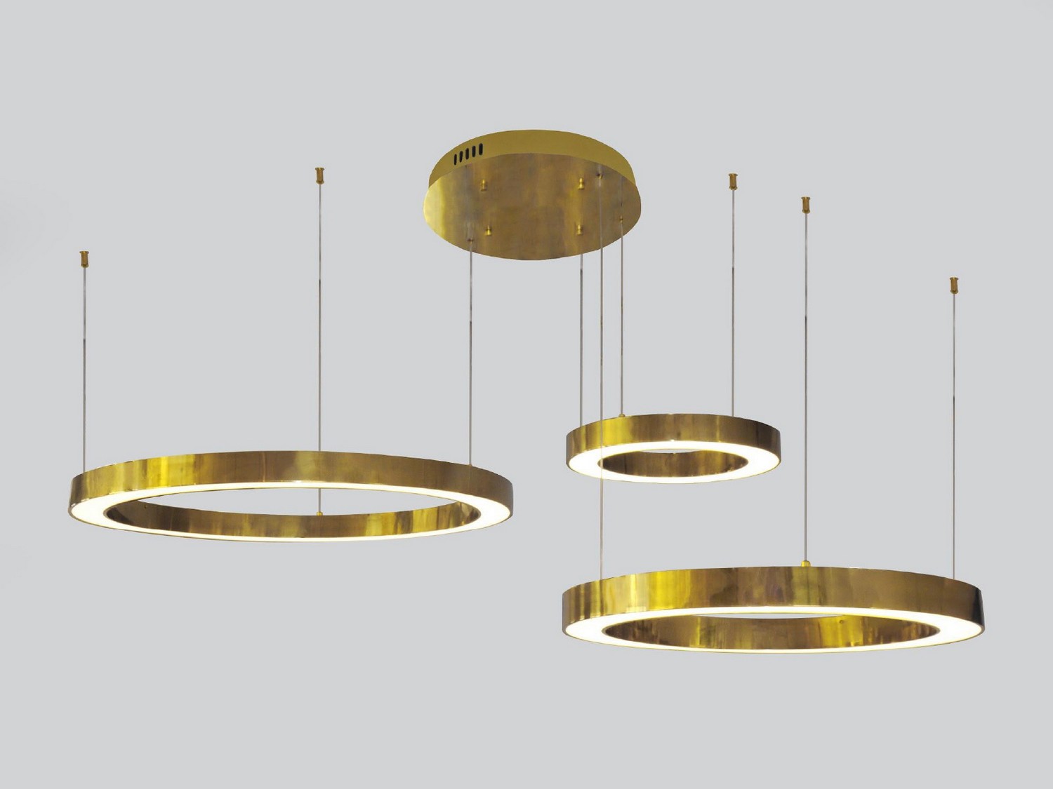 Polished Brass LED Chandelier from the Aria Collection