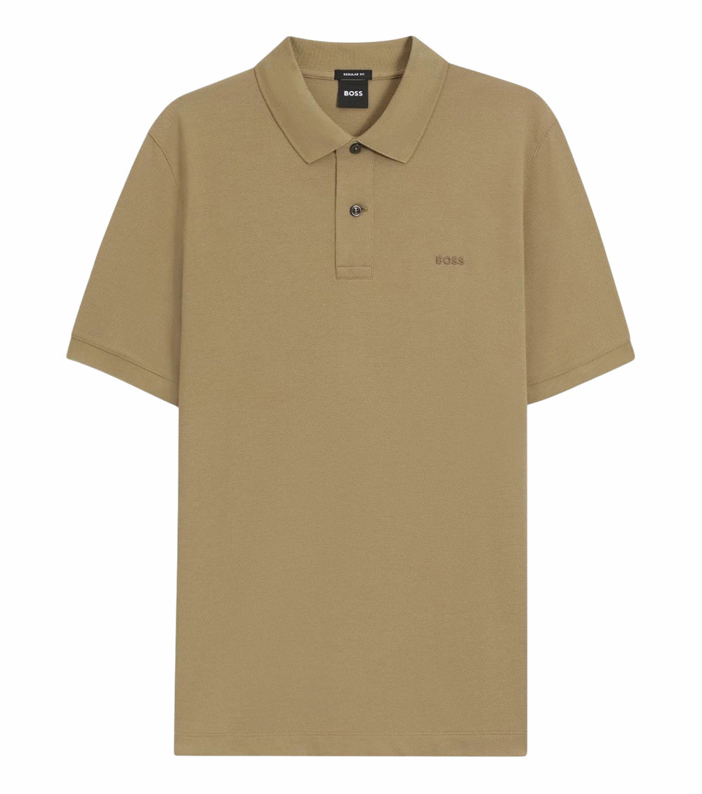 Brown Solid Shirt Collar Polo