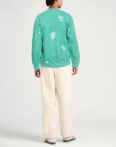 Man Sweatshirt Emerald green Size L Cotton