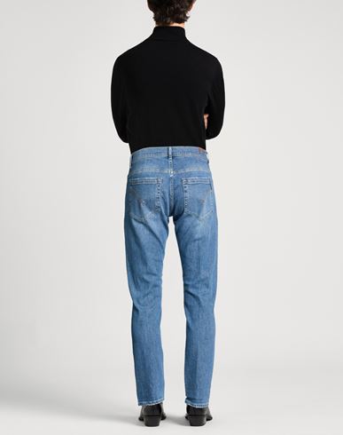 Man Jeans Blue Size 38 Cotton, Elastane