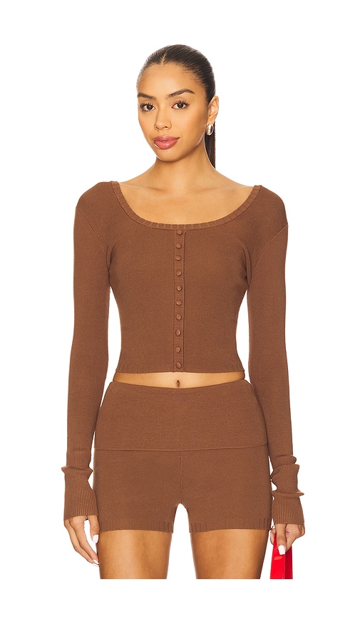 Nana Jacqueline Holly Top in Brown.  S also in