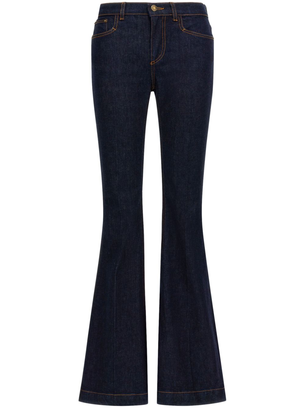 Logo-patch flared jeans - Blue
