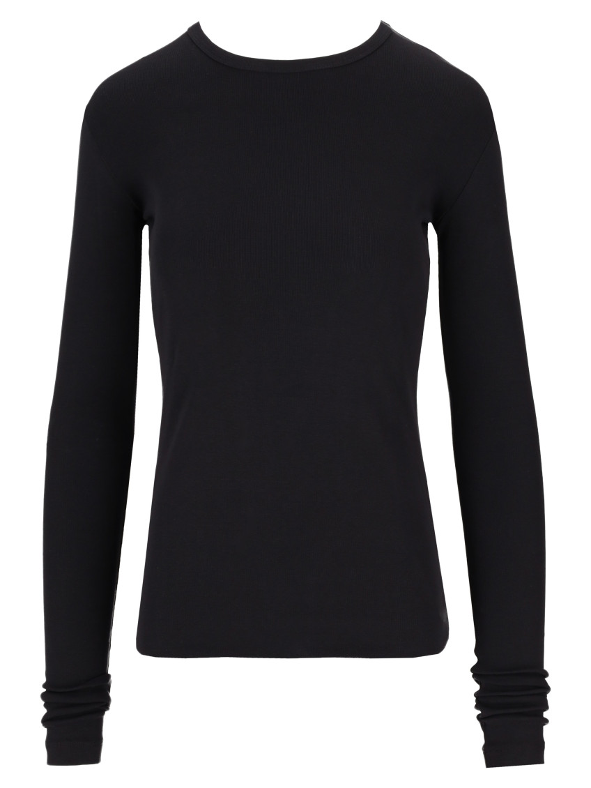 Black Solid Crew Neck T-Shirt