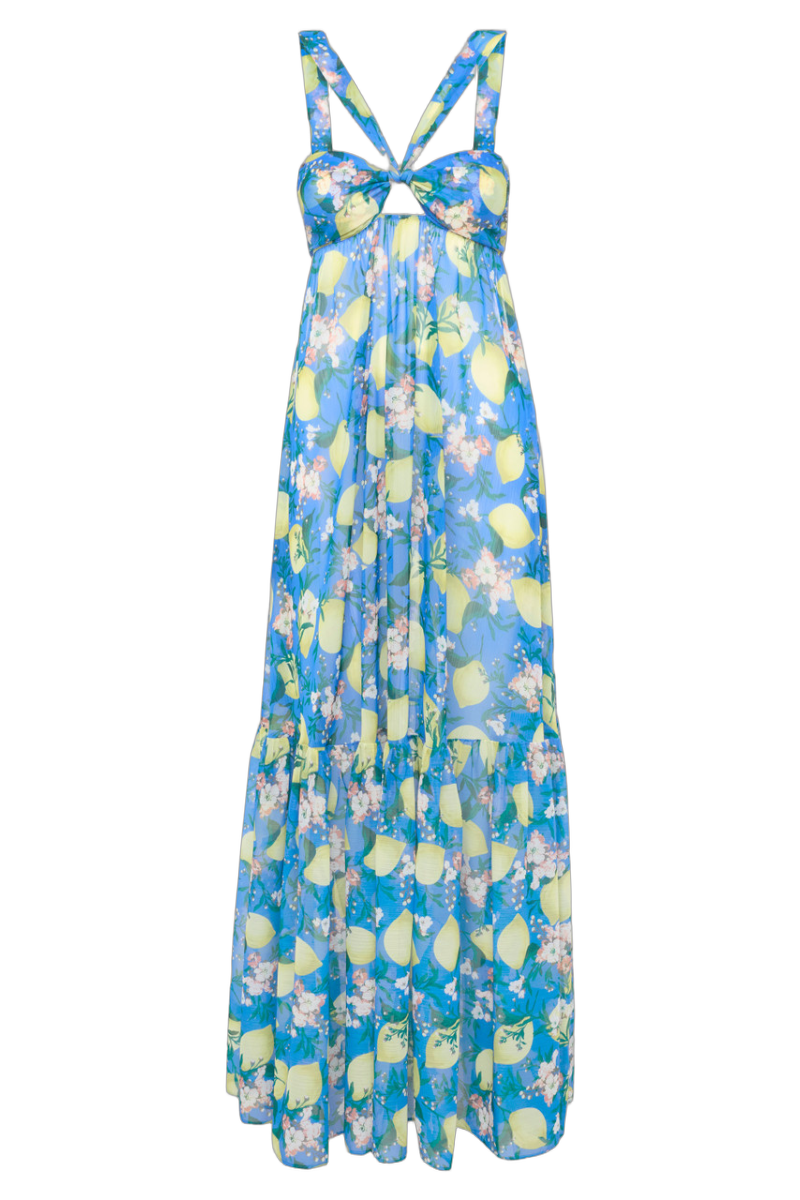 Amalfi Twist Dress — Blue
