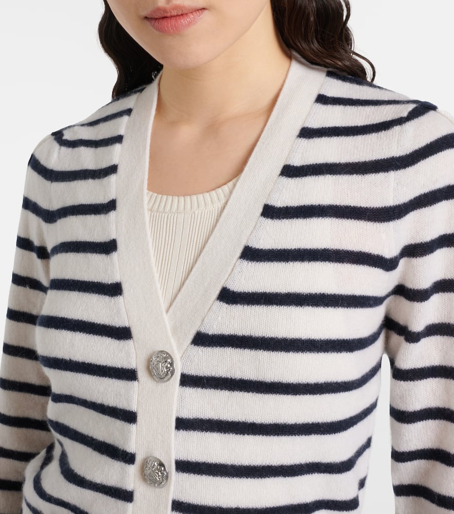 Solene striped cashmere cardigan