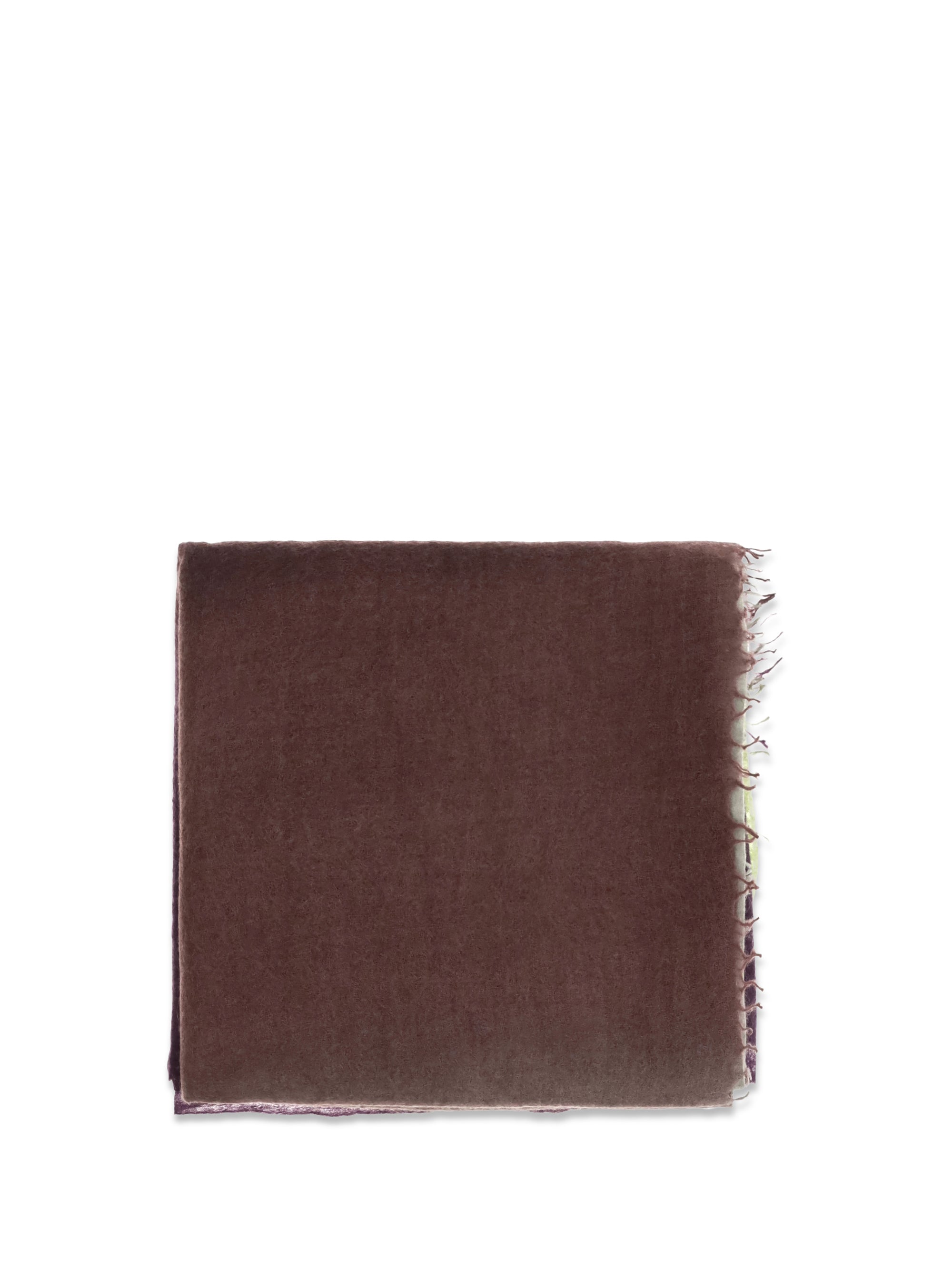 Semi-Felted Degradé Cashmere Scarf — Brown
