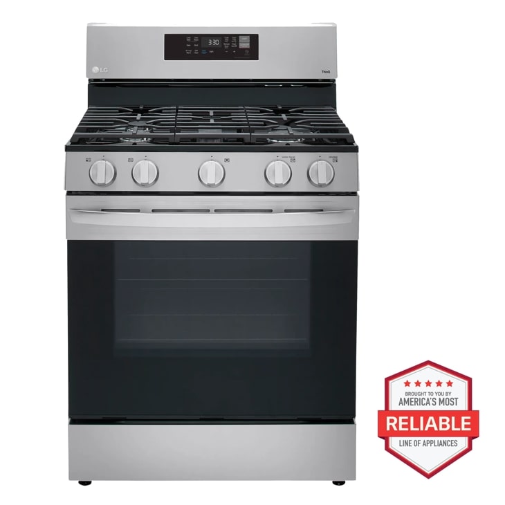 LG Smart Wi-Fi Enabled Fan Convection Gas Range with Air Fry & EasyClean®, Stainless Steel, 5.. ft