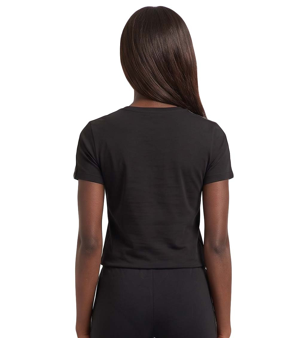 Black Logo Round Neck T-Shirt