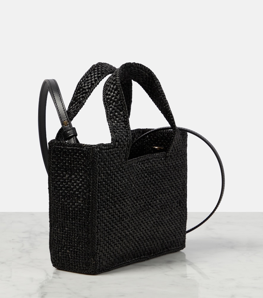 Mini raffia basket bag