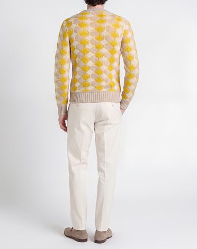 Man Sweater Yellow Size L Virgin Wool, Acrylic