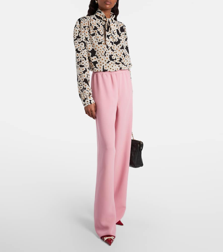 Silk wide-leg pants