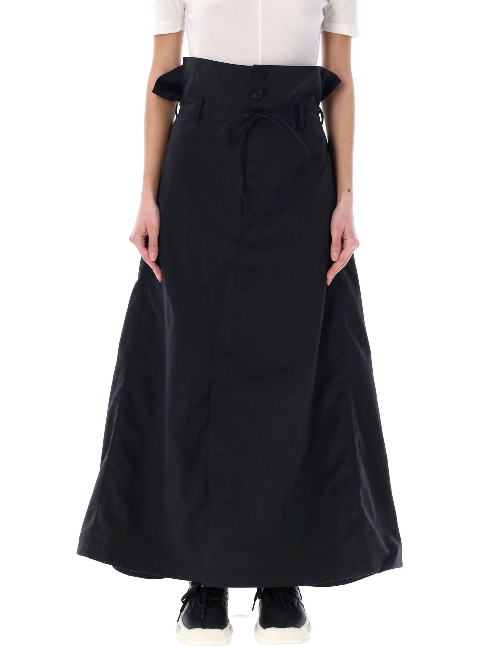 Logo-print A-line skirt - Black