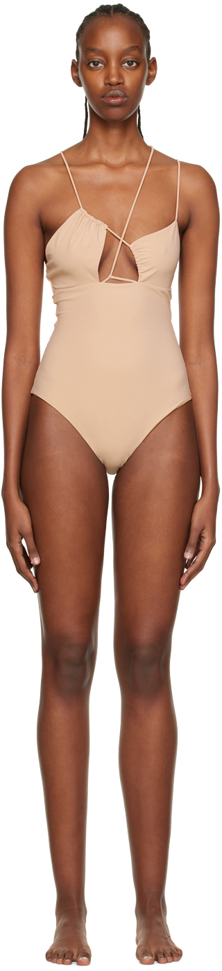 SSENSE Exclusive Beige Strappy Swimsuit