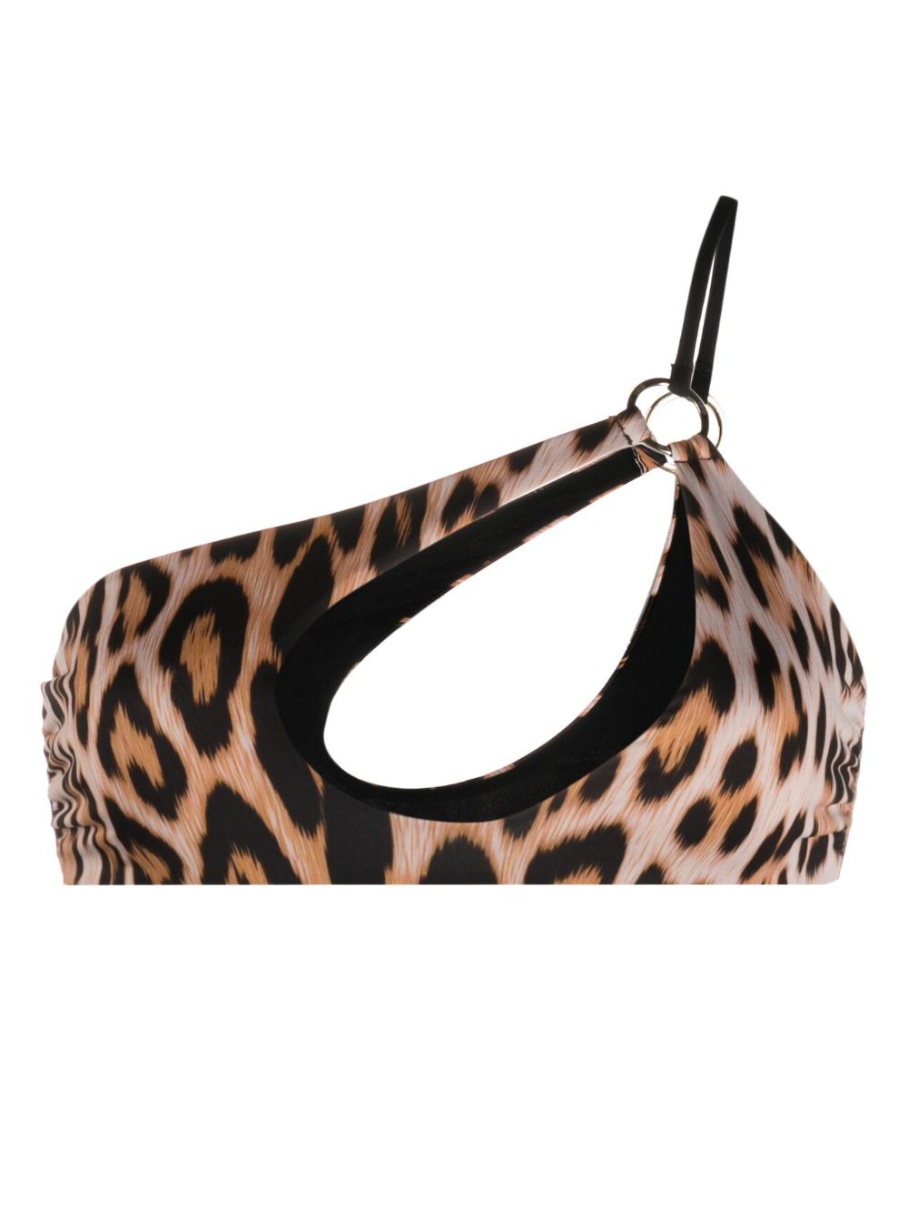 Leopard-print bikini top - Neutrals
