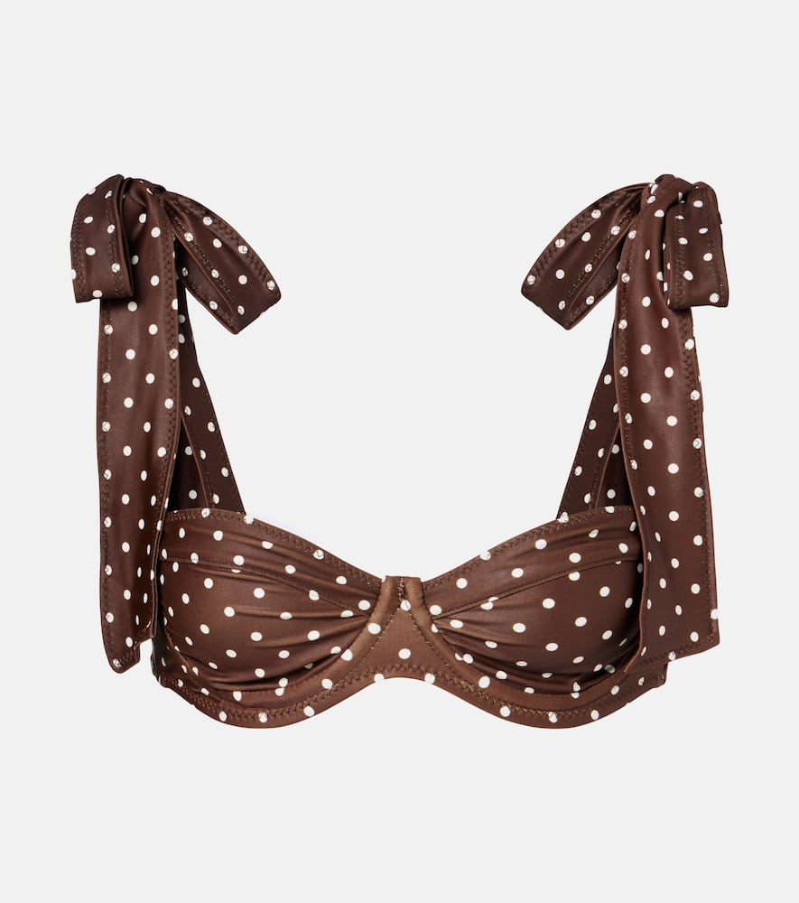 Lady polka-dot bikini top